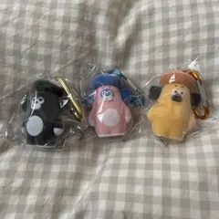 おひげのポン カラビナつきフロッキーマスコット くまさん ポンちゃん たぬきさん