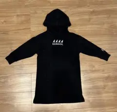 KANGOL KIDS フード付きワンピース ブラック