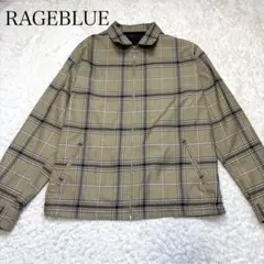 RAGEBLUE レイジブルー ブルゾン チェック柄 ベージュ ジップアップのサムネイル