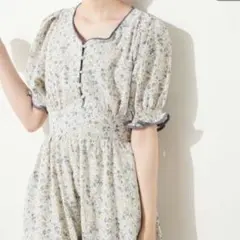 OLIVE des OLIVE　配色パイピングVネックワンピース