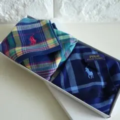 新品 POLO ポロラルフローレン ハンカチ & タオルハンカチ 箱入り