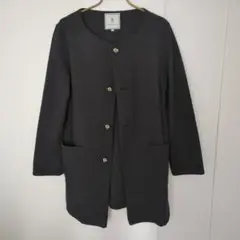 【美品】ROPÉ PICNIC ノーカラージャケット 40サイズ ブラック