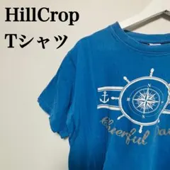 HillCrop 青 Tシャツ コンパスデザイン