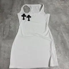 otogirlsクロスタンクトップ ワンピースホワイト