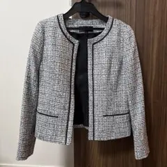 美品！ノーカラーツイードジャケット