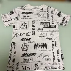 MSGM KIDS 総柄ロゴ Tシャツ ホワイト 14Aのサムネイル