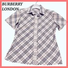 バーバリーロンドン ノバチェック 半袖シャツ ブラウス ベージュ