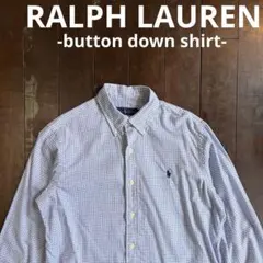 【Ralph Lauren ラルフローレン】ボタンダウンチェックシャツ S
