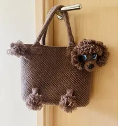 ハンドメイド 手作り 毛糸 かぎ針編みラクダモチーフ ニットショルダー