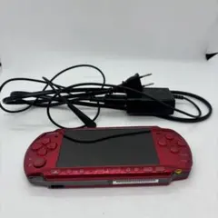 SONY PSP 本体 レッド 電源ケーブル付きPSP-3000