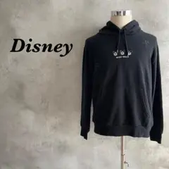Disney パーカー フーディー ミッキーマウス 刺繍 ブラック L 965
