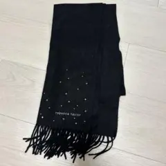 rebecca taylor ビーズ装飾マフラー 黒のサムネイル