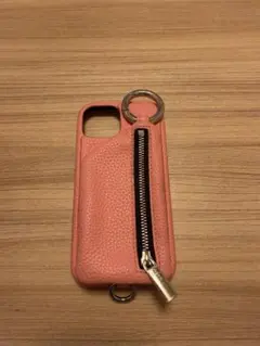 ajew ピンク ジッパー付きiPhoneケース