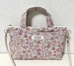 ハンドメイド　ショルダーバッグ　トートバッグ　レトロ　花柄　北欧　サコッシュ