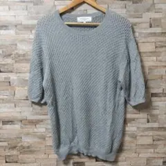 【美品】 グリーンレーベルリラクシング / 五分袖ニット