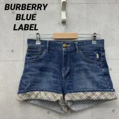 BURBERRY BLUE LABEL ショートパンツ デニム レディース 青