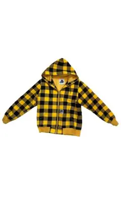 BEN DAVIS チェック柄 ジップアップパーカー イエローのサムネイル