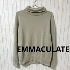 エマキュレイト　EMMACULATE ハイネック　ニット　ウール100 ベージュのサムネイル