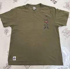 CHUMS Tシャツ カーキ Lサイズ　チャムス