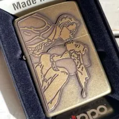 ZIPPO スリム ジッポライター ブラス 魚メタル 渋い 2000年製 新品 