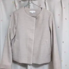 ユニクロ　ツイードノーカラージャケット　Mサイズ