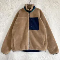 JUNRED ボア フリースジャケット L アウトドア ブルゾン ゆるだぼ