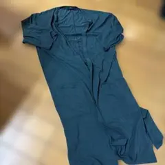 AZUL by moussyダークグリーン ロングカーディガン M