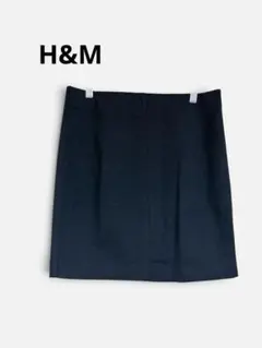 【新品タグ付き】H&M エイチアンドエム ストレッチ台形ミニスカート M 黒