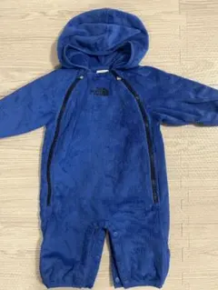THE NORTH FACE フリース　フード付きロンパース 青