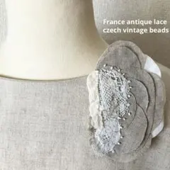 フランス　アンティーク　を加工したブローチ。長期保存、現状 フランス アンティーク コインを加工したブローチ。長期保存、現状