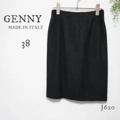 GENNY スカート 38 黒 タイト イタリア製 上品 美品 レディースのサムネイル