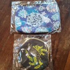 がま口2点　小銭入れ　小物入れ　猫　がま口ポーチ