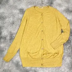 GEORGES RECH【38】カーディガン　イエロー　コットン100％　薄手