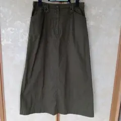 インゲボルグ　オリーブ色タイトスカート　ロング
