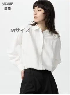 COMPTOIR DES COTONNIERSリネンブレンドオーバーサイズシャツ