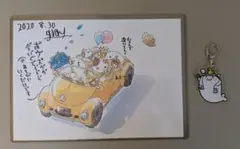 北海の魔獣あざらしさん 直筆サイン・セリフ入りA4サイズ複製原画&キーホルダー 北海の魔獣あざらしさん 直筆サイン・セリフ入りA4サイズ複製原画