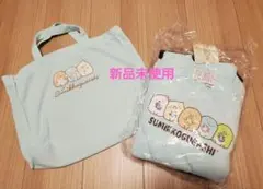 【新品未使用】すみっコぐらし 水色長袖薄手フリースパジャマ140トートバッグ付き