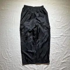 Y2K 90s BLACK ドローコード　ブラック　テック　ナイロンパンツ