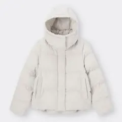 ヒートパデッドブルゾン フード付きダウン 【圧縮発送】 Lサイズ ※お値下げ