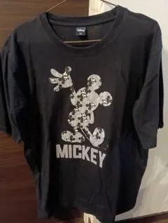 Disney Mickey Mouse ブラック Tシャツ LL
