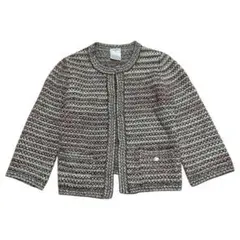 CHANEL シャネル ツイード ノーカラージャケット マルチカラーのサムネイル