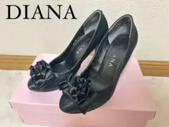 超美品　DIANA サテンパンプス　23
