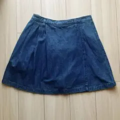 ピンクラテ 165 M デニム ラップ風 インナーキュロット付き スカート