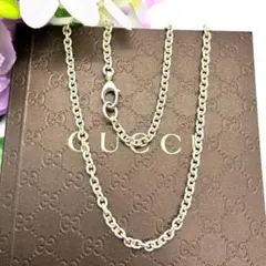 美品✨ グッチ ネックレス オーバル リンクチェーン 約55cm シルバー
