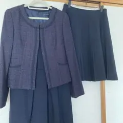 セレモニーセットアップ3点セット　ツイードワンピース／ジャケット