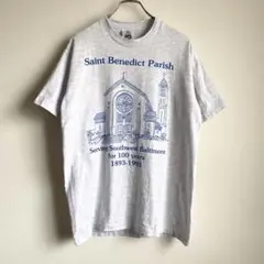 90s USA製 Saint Benedict Parish プリントTシャツ