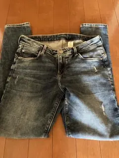 H&M スキニーデニム M ダメージ加工 28