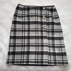 anySiS チェック柄 巻きスカート