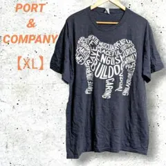 PORT＆COMPANY　Ｔシャツ　【XL】　半袖　ネイビー