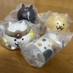 新品！にゃんこ大戦争 ライトマスコット 4個 ガチャガチャ ガチャポン